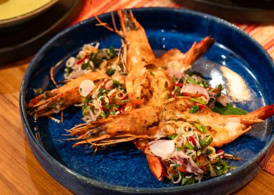 Shrimp dish served at Sala Thai at Santiburi